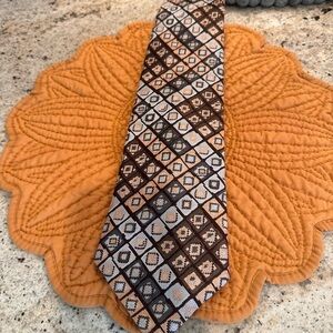Vintage Sears Geometric Brown Gray Men's Tie Mr Brady 70’s Wide